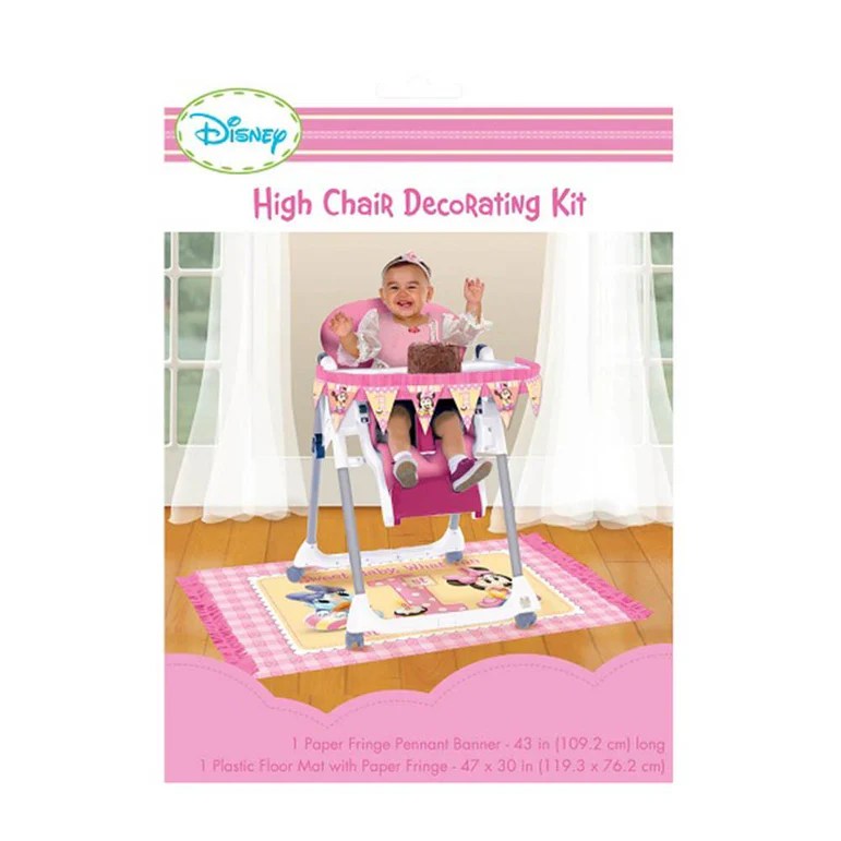 Minnie mouse 1st birthday high chair decorating kit