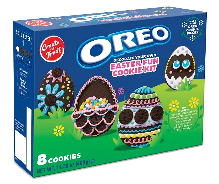 Oreo chocolate easter egg cookie decorating kit